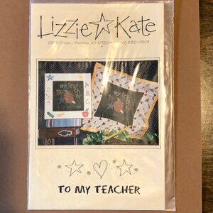 To My Teacher Counted Cross Stitch Pattern from Lizzie Kate
